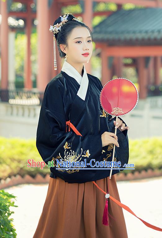 Traditional Chinese Ming Dynasty Rich Lady Replica Costumes Ancient Court Princess Hanfu Dress for Women