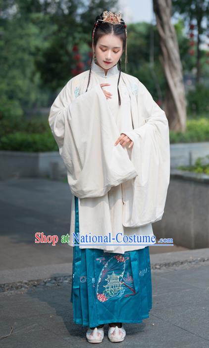 Traditional Chinese Ming Dynasty Aristocratic Replica Costumes Ancient Court Princess Hanfu Dress Complete Set for Women