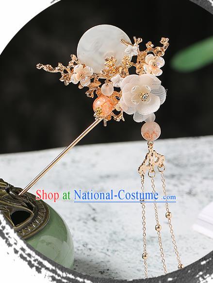 Chinese Ancient Ming Dynasty Princess Plum Tassel Hairpins Traditional Hanfu Court Hair Accessories for Women