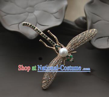 Chinese Traditional Hanfu Dragonfly Brooch Pendant Ancient Cheongsam Breastpin Accessories for Women