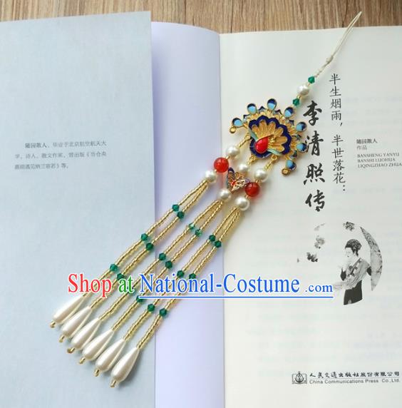 Chinese Traditional Hanfu Cloisonne Peacock Brooch Pendant Ancient Cheongsam Breastpin Accessories for Women