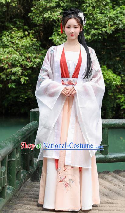 Traditional Chinese Song Dynasty Replica Costumes Ancient Palace Princess Hanfu Dress Complete Set for Women