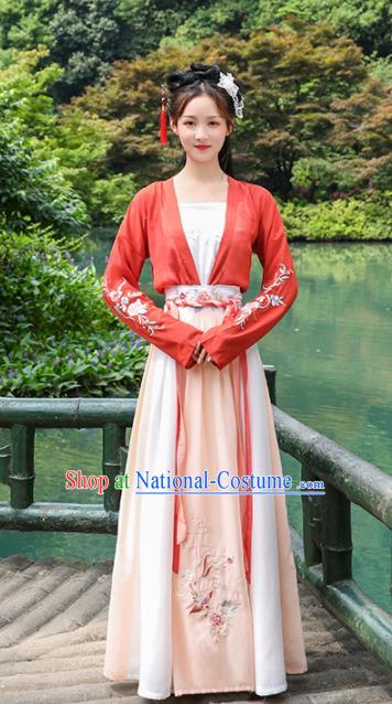 Traditional Chinese Song Dynasty Replica Costumes Ancient Palace Princess Hanfu Dress Complete Set for Women