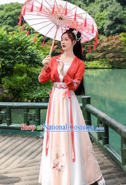 Traditional Chinese Song Dynasty Replica Costumes Ancient Palace Princess Hanfu Dress Complete Set for Women