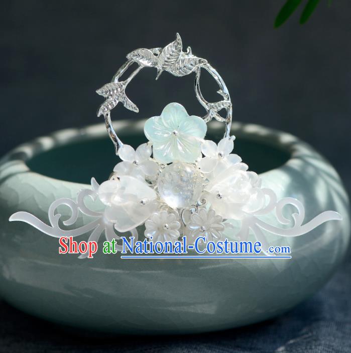 Chinese Ancient Ming Dynasty Palace Princess Hair Crown Hairpins Traditional Hanfu Court Hair Accessories for Women