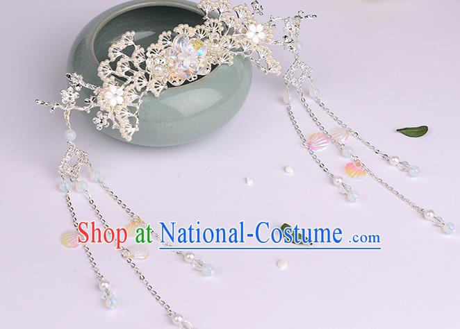 Chinese Ancient Tang Dynasty Princess Pine Hair Crown Hairpins Traditional Hanfu Court Hair Accessories for Women