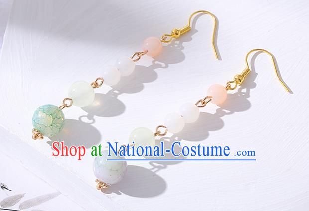 Chinese Traditional Hanfu Jewelry Accessories Ancient Ming Dynasty Princess Earrings for Women