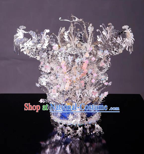 Chinese Ancient Bride Hair Crown Hairpins Traditional Hanfu Court Princess Hair Accessories for Women