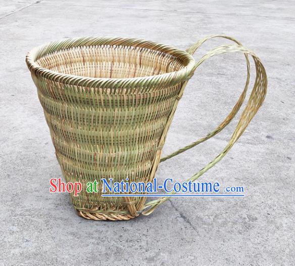 Chinese Traditional Bamboo Ware Handmade Bamboo Weaving Pack Basket