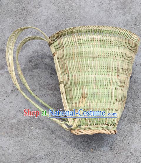 Chinese Traditional Bamboo Ware Handmade Bamboo Weaving Pack Basket