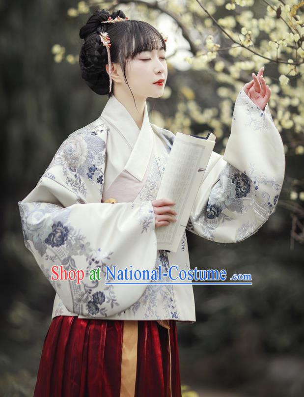 Traditional Chinese Ming Dynasty Aristocratic Lady Replica Costumes Ancient Royal Princess Hanfu Dress for Women