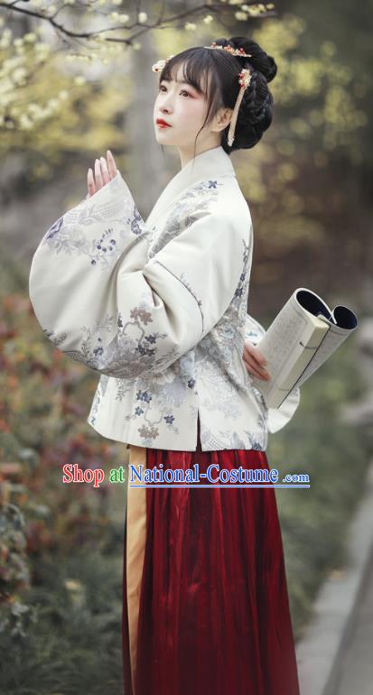 Traditional Chinese Ming Dynasty Aristocratic Lady Replica Costumes Ancient Royal Princess Hanfu Dress for Women