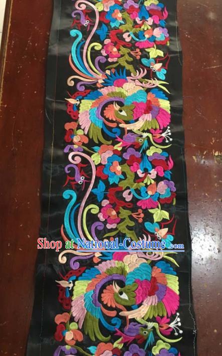 Chinese Traditional Embroidery Cloth Accessories National Embroidered Phoenix Peony Dress Patch