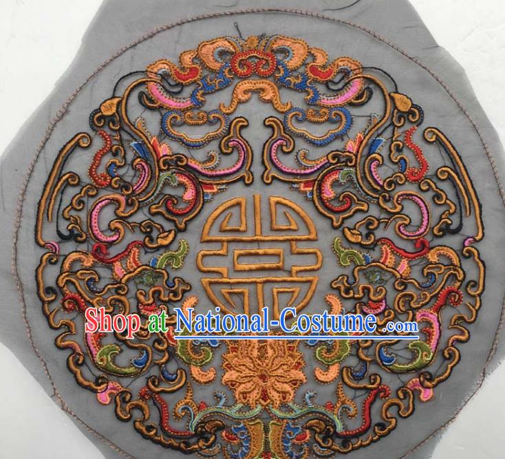 Chinese Traditional Embroidery Cloth Accessories National Embroidered Lotus Dress Patch