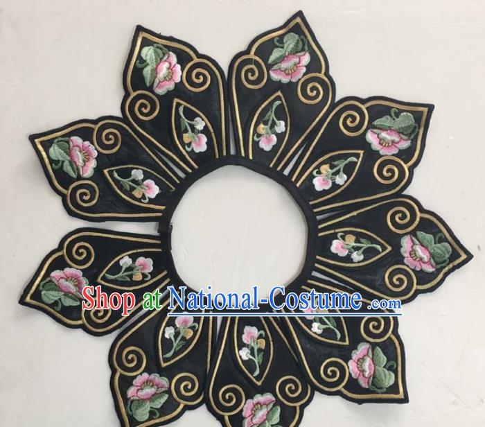 Chinese Traditional Embroidery Shoulder Accessories National Embroidered Pink Flowers Patch