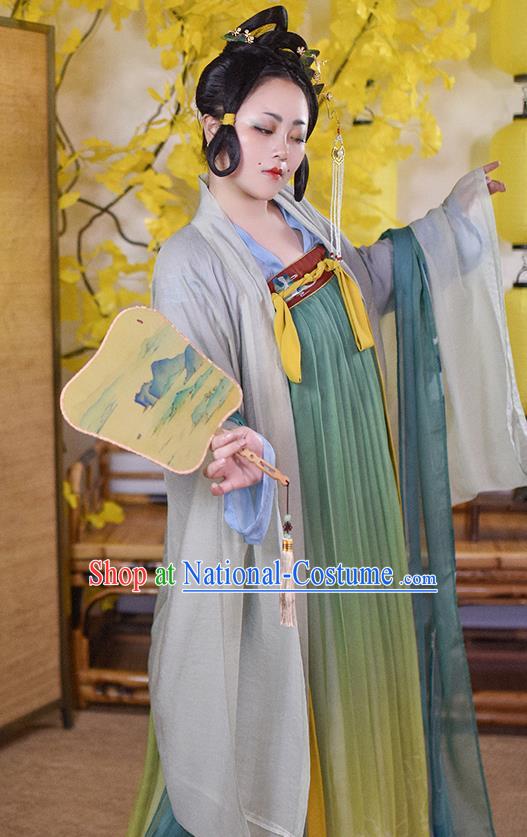 Traditional Chinese Tang Dynasty Court Consort Replica Costumes Ancient Imperial Concubine Hanfu Dress for Women