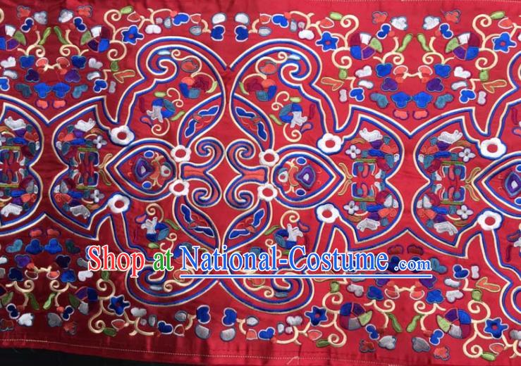 Chinese Traditional National Embroidered Red Dress Patch Embroidery Cloth Accessories