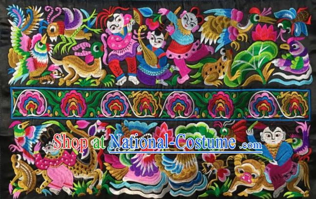 Chinese Traditional National Embroidered Mandarin Duck Applique Dress Patch Embroidery Cloth Accessories