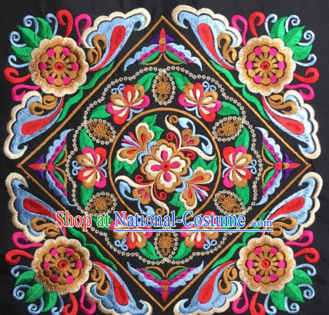 Chinese Traditional Embroidered Flowers Applique National Dress Patch Embroidery Cloth Accessories