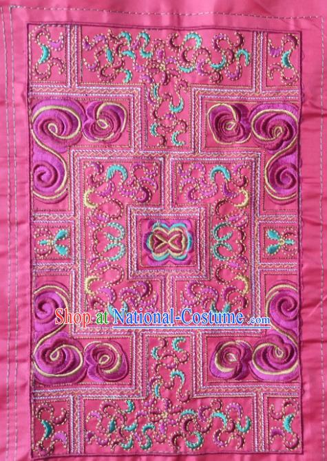 Chinese Traditional Embroidered Pink Applique National Dress Patch Embroidery Cloth Accessories