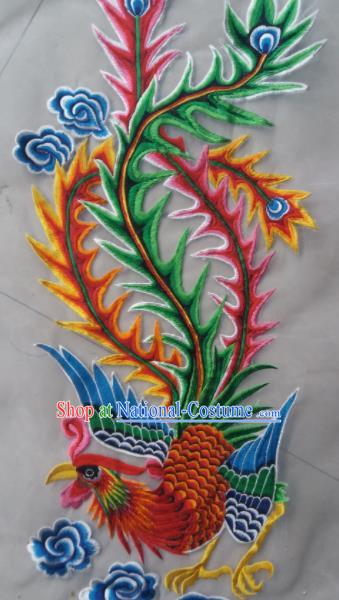 Chinese Traditional Embroidered Cloud Phoenix Applique National Dress Patch Embroidery Cloth Accessories