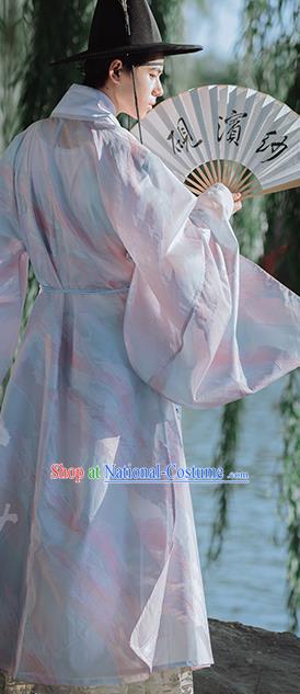 Traditional Chinese Ming Dynasty Nobility Childe Hanfu Clothing Ancient Taoist Priest Historical Costumes for Men