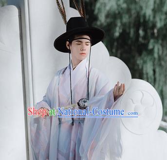 Traditional Chinese Ming Dynasty Nobility Childe Hanfu Clothing Ancient Taoist Priest Historical Costumes for Men