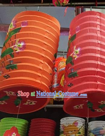 Chinese Traditional New Year Ink Painting Palace Lantern Handmade Paper Hanging Lantern Asian Ceiling Lanterns Ancient Lamp