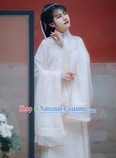 Traditional Chinese Ming Dynasty Court Infanta Apricot Hanfu Dress Ancient Royal Princess Historical Costumes for Women