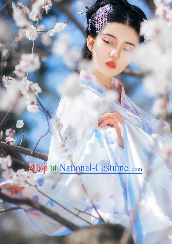 Traditional Chinese Jin Dynasty Court Hanfu Dress Ancient Royal Princess Historical Costumes for Women