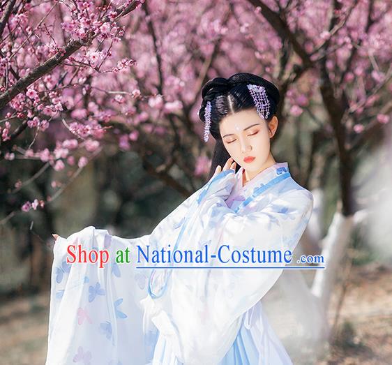 Traditional Chinese Jin Dynasty Court Hanfu Dress Ancient Royal Princess Historical Costumes for Women