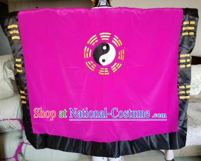 Chinese Traditional Taoism Costume Ancient Taoist Priest Cassocks Embroidered Tai Chi Purple Vestment