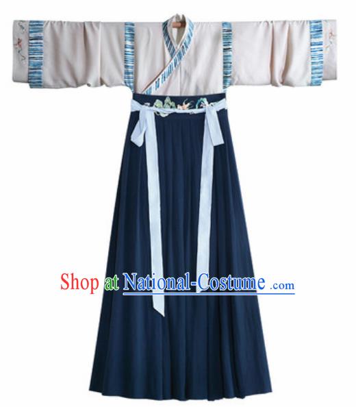 Traditional Chinese Jin Dynasty Nobility Childe Hanfu Clothing Ancient Swordsman Historical Costumes for Men