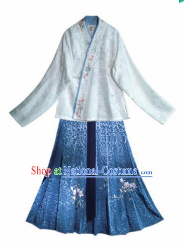 Traditional Chinese Ming Dynasty Aristocratic Lady Hanfu Dress Ancient Royal Princess Historical Costumes for Women