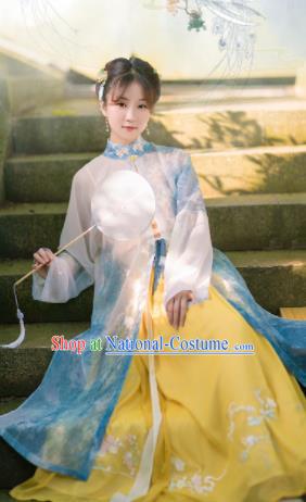 Traditional Chinese Ming Dynasty Nobility Lady Hanfu Dress Ancient Aristocratic Female Historical Costumes for Women