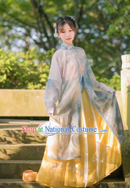 Traditional Chinese Ming Dynasty Nobility Lady Hanfu Dress Ancient Aristocratic Female Historical Costumes for Women