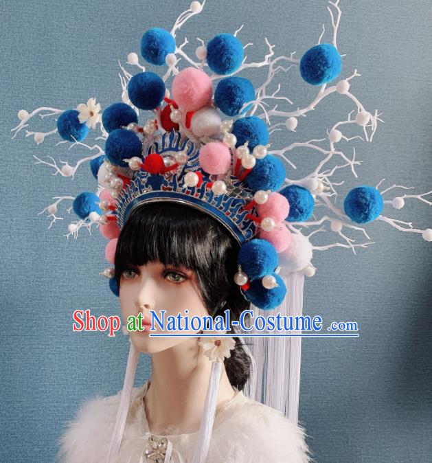 Traditional Chinese Deluxe Phoenix Coronet Hair Accessories Halloween Stage Show Headdress for Women