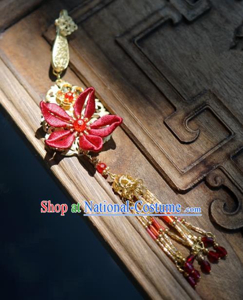 Traditional Chinese Handmade Court Brooch Jewelry Accessories Ancient Princess Tassel Breastpin for Women