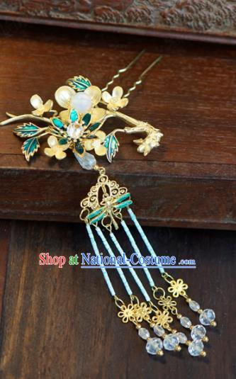 Traditional Chinese Ancient Bride Hair Clip Hanfu Court Queen Hairpins Handmade Hair Accessories for Women