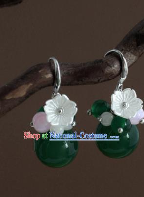 Traditional Chinese Handmade Court Green Ear Accessories Classical Earrings for Women