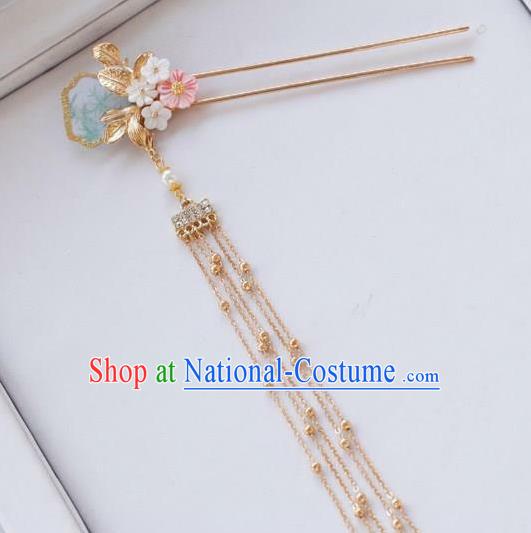 Traditional Chinese Hanfu Tassel Hair Clip Ancient Court Queen Hairpins Handmade Hair Accessories for Women