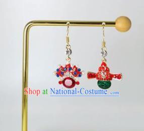 Traditional Chinese Classical Beijing Opera Earrings Handmade Court Ear Accessories for Women