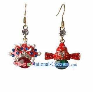 Traditional Chinese Classical Beijing Opera Earrings Handmade Court Ear Accessories for Women