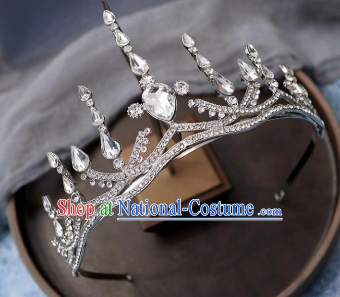 Handmade Baroque Princess Royal Crown Children Hair Clasp Hair Accessories for Kids