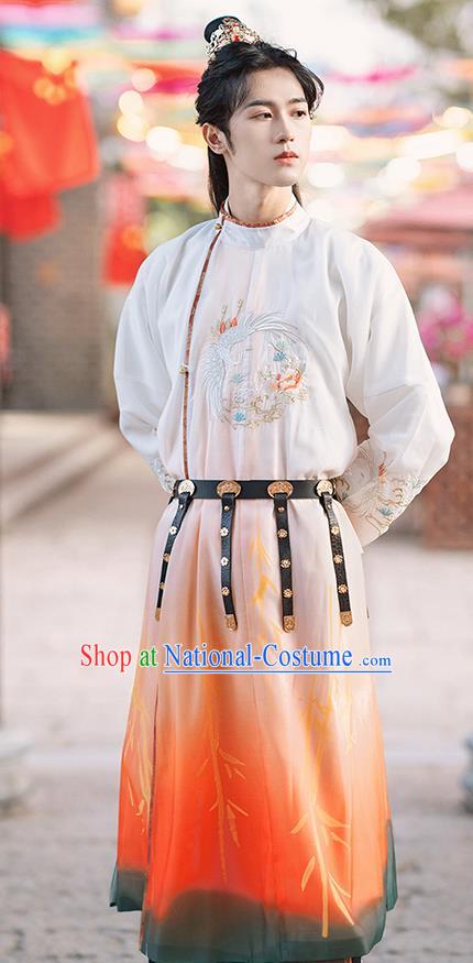 Traditional Chinese Tang Dynasty Royal Prince Replica Costumes Ancient Swordsman Hanfu Clothing for Men