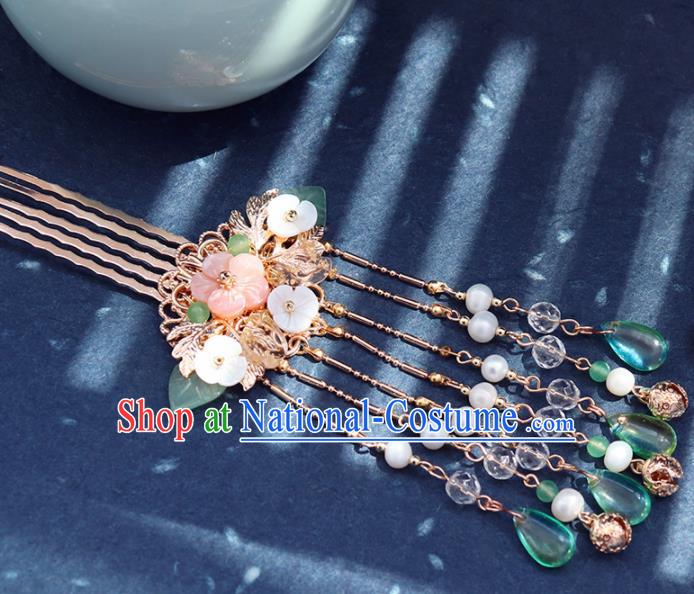 Traditional Chinese Hanfu Tassel Hair Comb Ancient Court Princess Hairpins Hair Accessories for Kids