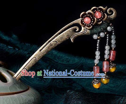 Traditional Chinese Hanfu Brass Hair Clip Ancient Court Princess Hairpins Hair Accessories for Kids