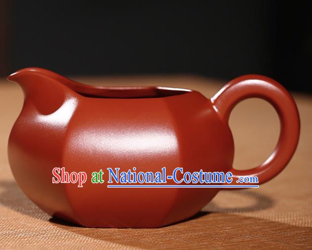 Traditional Chinese Handmade Zisha Cup Ashtray Red Clay Pottery Teacup