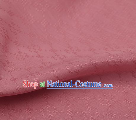 Traditional Chinese Classical Rhombus Pattern Pink Silk Fabric Ancient Hanfu Dress Silk Cloth