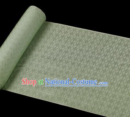 Traditional Chinese Classical Rhombus Pattern Light Green Silk Fabric Ancient Hanfu Dress Silk Cloth